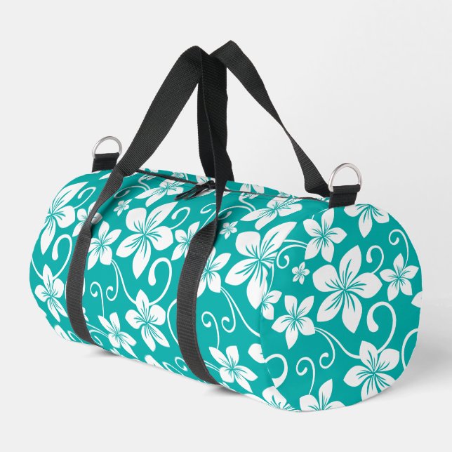 BLUE HAWAII PATTER IN AQUAMARIN DUFFLE BAG (Linke Seite)