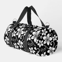 BLUE HAWAII PATTER IN SCHWARZ-DUFFLE-BAG