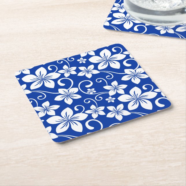 BLUE HAWAII (RIOYAL BLUE) RECHTECKIGER PAPPUNTERSETZER (angewinkelt)