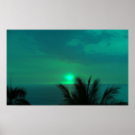 Blue Hawaii Sunset Poster