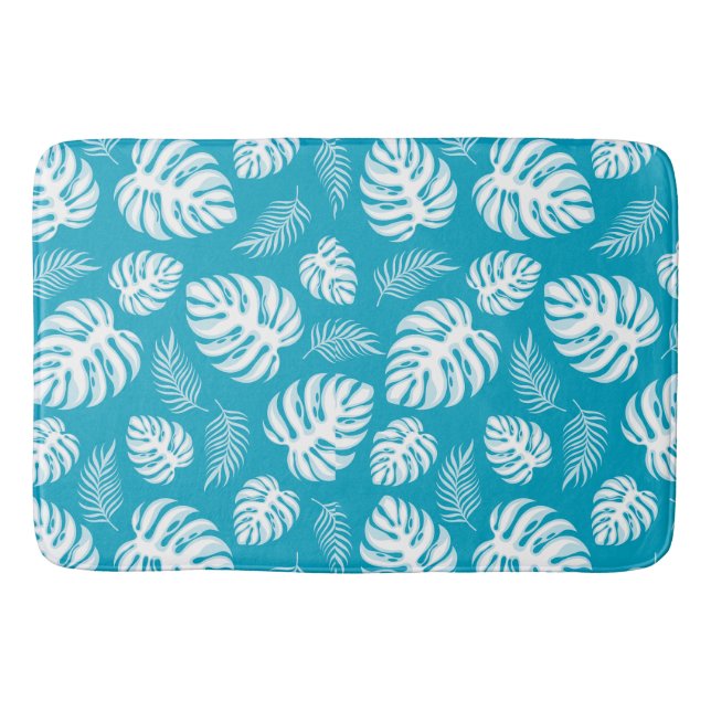 Blue Hawaiian Print Badematte (Vorderseite)