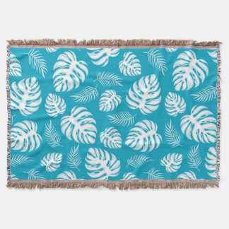 Blue Hawaiian Print Decke