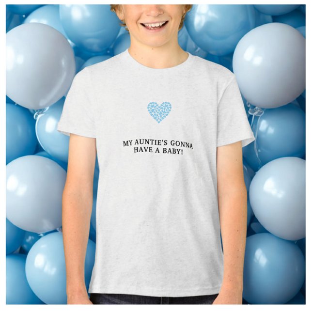 Blue Heart Baby Dusche Tri-Blend Shirt (Von Creator hochgeladen)