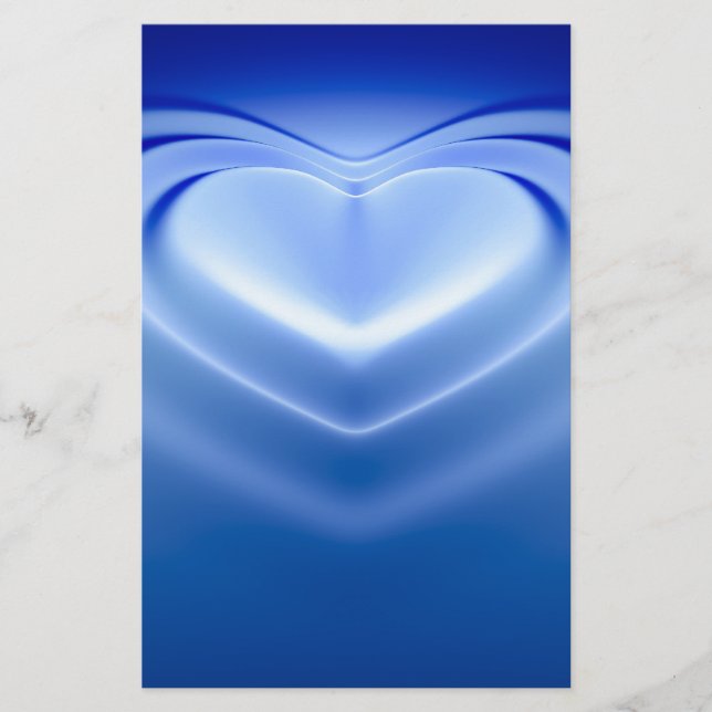 Blue Heart Briefpapier (Vorderseite)