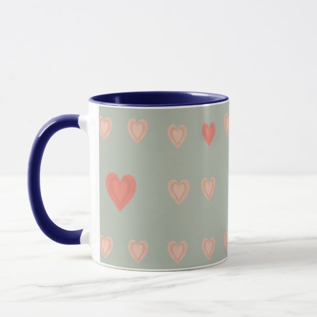 Blue Heart Coffee Mug Tasse (Links)