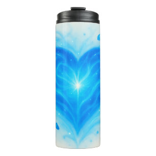 Blue Heart Energy Wasserflasche – Spirituelle Kraf Thermosbecher
