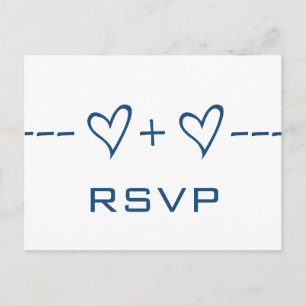 Blue Heart Equation UAWG Postcard Einladungspostkarte