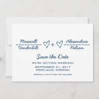 Blue Heart Equite Save the Date einladen