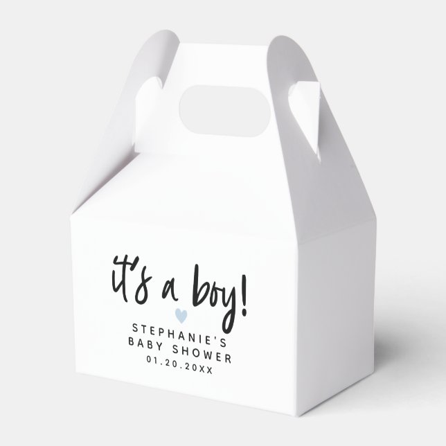 Blue Heart Es ist eine Baby-Dusche Geschenkschachtel (Vorderseite)