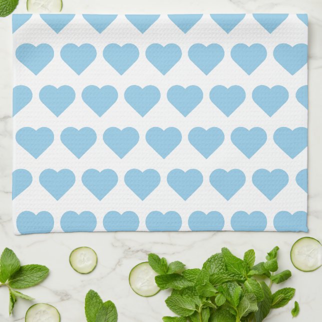 Blue Heart Geschirrtuch (Gefaltet)