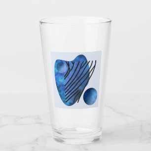 Blue Heart Glas