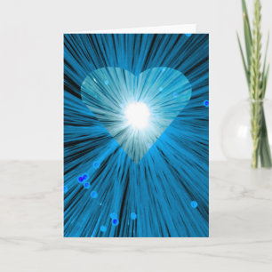 Blue Heart Grußkarte vertikal Karte