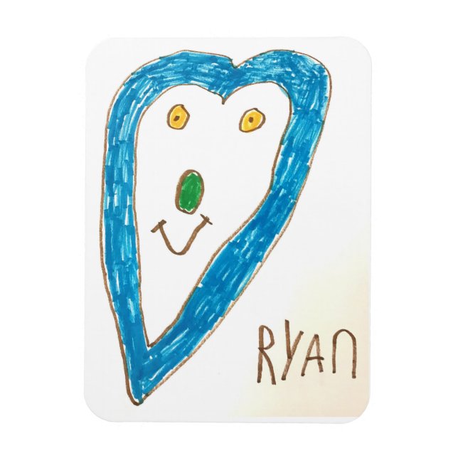 Blue Heart Magnet (Vertikal)