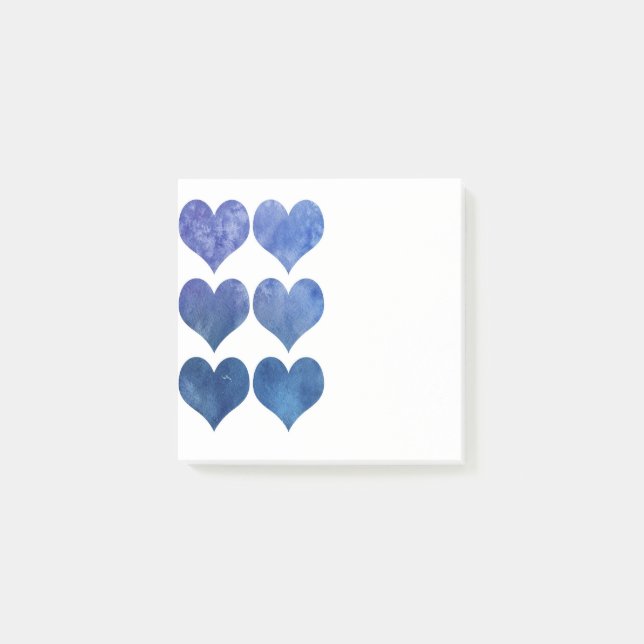 Blue Heart Post-it-Notizen Post-it Klebezettel (Vorderseite)