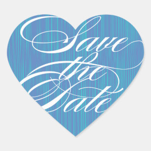 Blue Heart   SAVE THE DATE UMSCHLAG AUFKLEBER