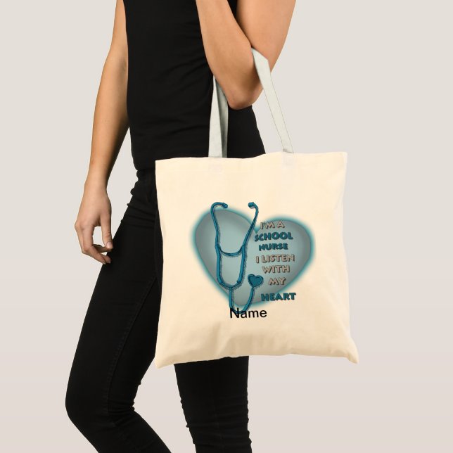 Blue Heart School Nurte Tote Bag Tragetasche (Vorderseite (Produkt))
