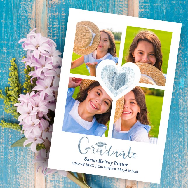 Blue Heart Trendy All School Abschluss 4 Fotos (Von Creator hochgeladen)