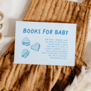 Blue Heart Valentine Baby Showbuchanfrage Begleitkarte