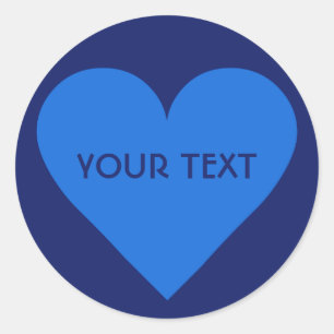 Blue Heart Valentine Custom Aufkleber