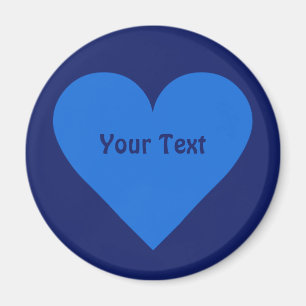 Blue Heart Valentine magnets personnalisés