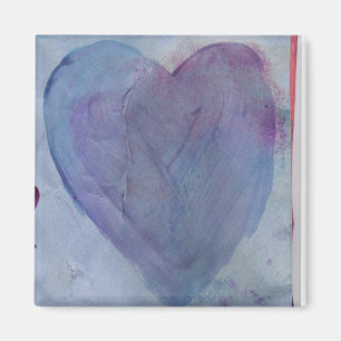 Blue Heart Watercolor Magnet