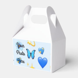 Blue Hearts - Create Your Own (CYO) - Favor Box Geschenkschachtel