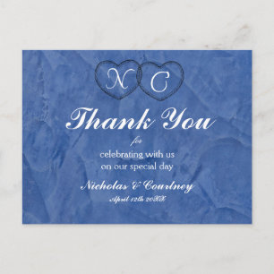 Blue Hearts der Toskana Dankeschön Karte