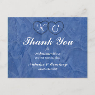Blue Hearts der Toskana Dankeschön Karte