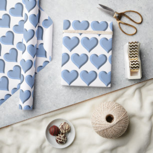 Blue Hearts Geschenkpapier