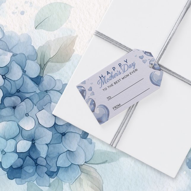 Blue Hearts Happy Mother's Day Geschenkanhänger (Von Creator hochgeladen)