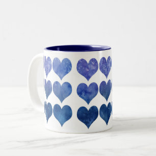 Blue Hearts Romance Liebe Tasse