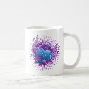 Blue Hearts Rose und Flüge Kaffeetasse