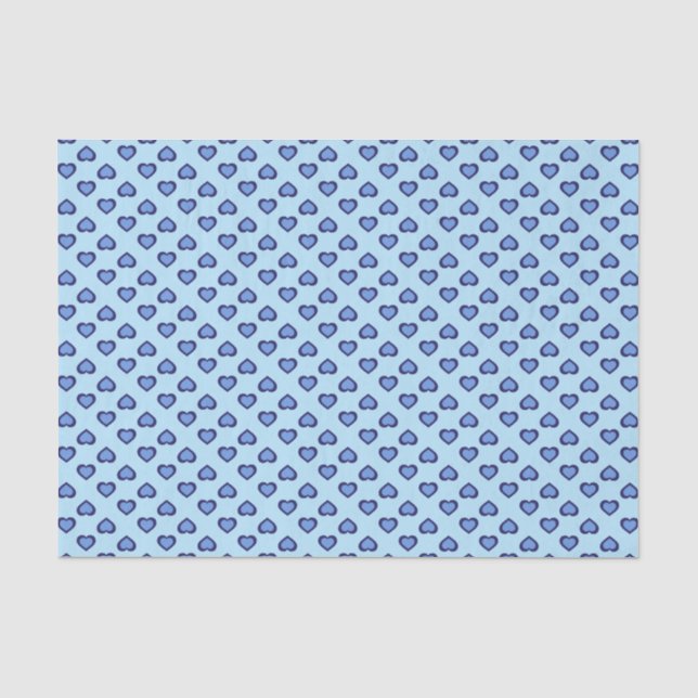 Blue Hearts Seidenpapier (Vorderseite)