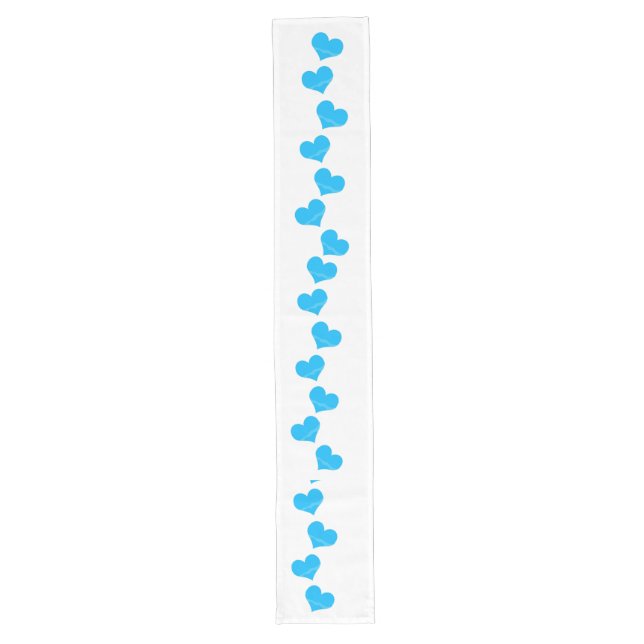 Blue Hearts Table Runner Großer Tischläufer (Vorderseite)