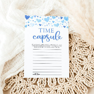Blue Hearts Valentine Baby Shower Time Kapsel Einladung