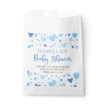 Blue Hearts Valentine Sweetheart Baby Shower