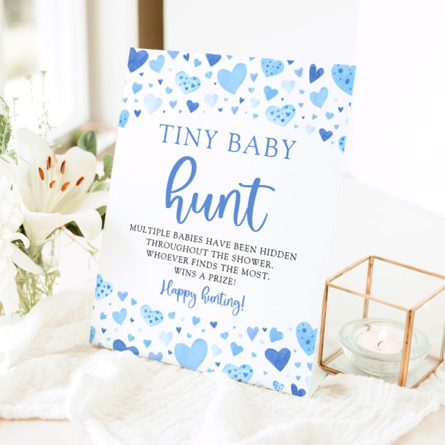 Blue Hearts Valentine Tiny Baby Hunt Showspiel Sockelschild (Von Creator hochgeladen)