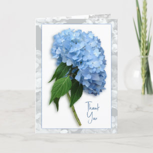 Blue Heaven Hydrangea auf Steppe Danke Note Card