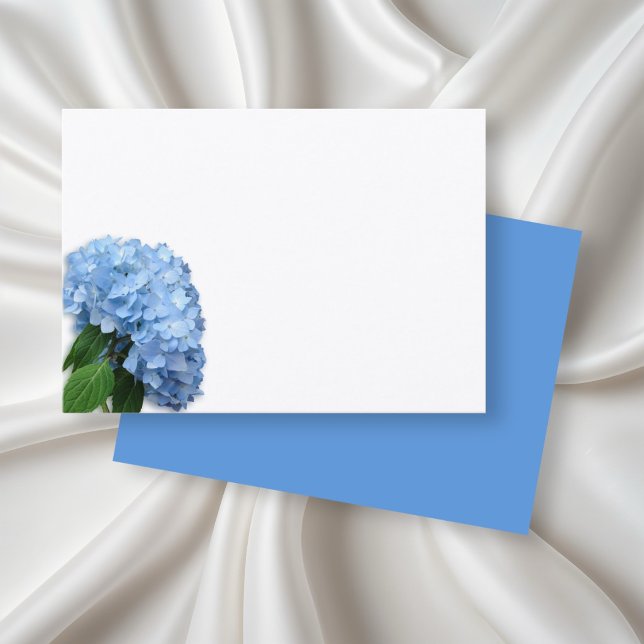 Blue Heaven Hydrangea Blume Blank White Platzkarte (Von Creator hochgeladen)
