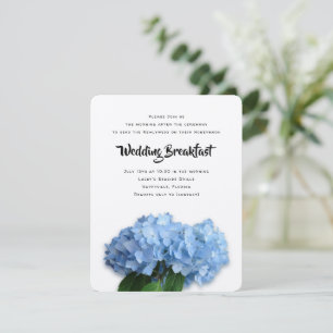 Blue Heaven Hydrangea Hochzeitsfrühstück Einladung