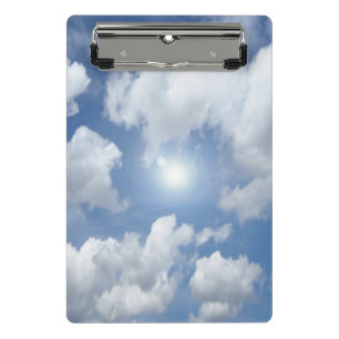 Blue Heaven Wolken I + Ihr Text & Ideen Mini Klemmbrett