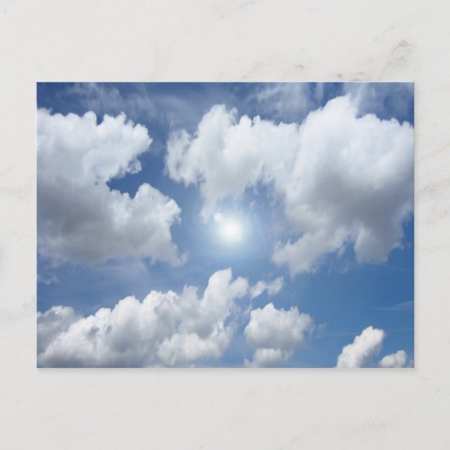 Blue Heaven Wolken + Ihre Ideen Postkarte (Vorderseite)