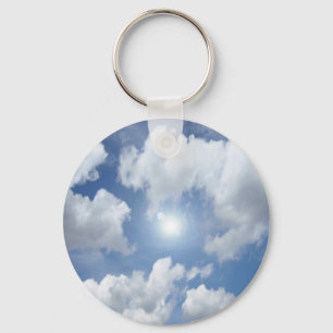 Blue Heaven Wolken + Ihre Ideen Schlüsselanhänger