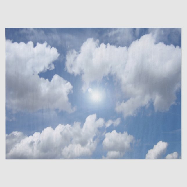 Blue Heaven Wolken + Ihre Ideen Seidenpapier (Vorderseite)