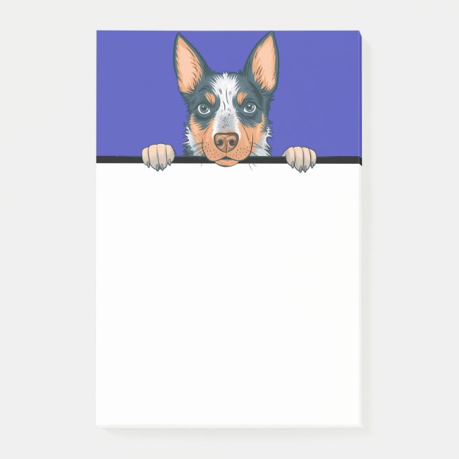 Blue Heeler Australian Cattle Dog Lover Geschenke Post-it Klebezettel (Vorderseite)