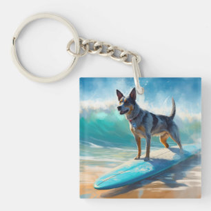 Blue Heeler Beach Surfing Peinture