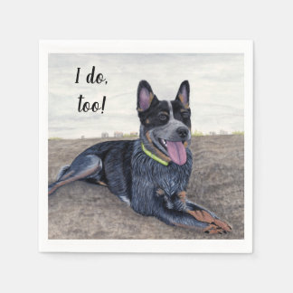 Blue Heeler Cocktail Napkins Serviette