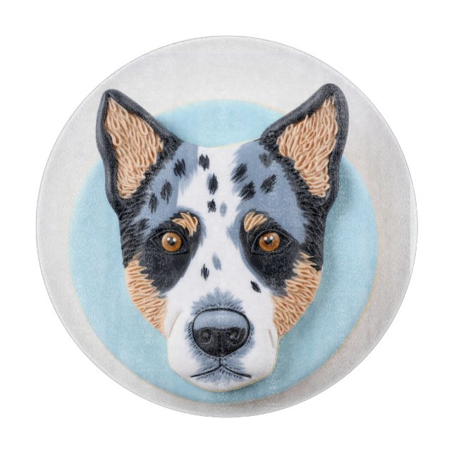 Blue Heeler Dog 3D Inspiriert Schneidebrett (Vorderseite)