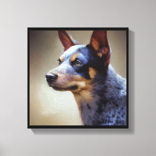 Blue Heeler Dog Leinwanddruck