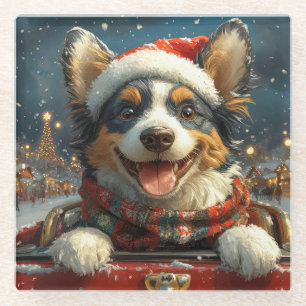 Blue Heeler Dog Roller Untersetzer Weihnachten